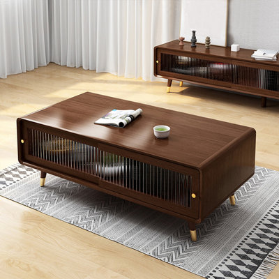 Table basse en bois massif et manufacturé