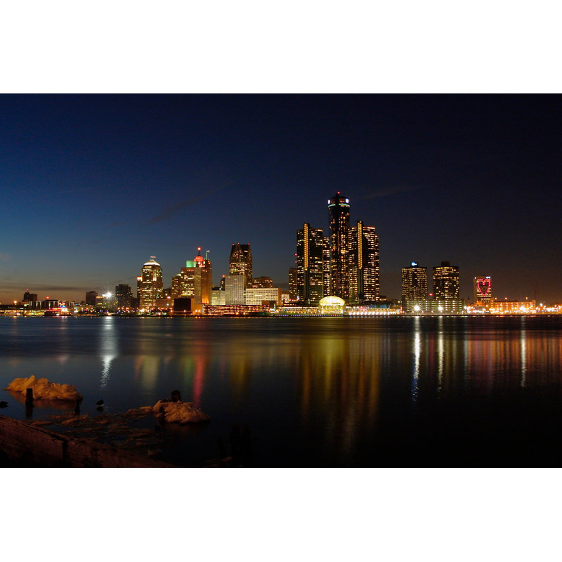 Elyannah, paysage urbain de Detroit, sur toile, H 20 po x l 30 po