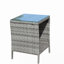 Table basse d'extérieur 1 table basse avec verre trempé transparent