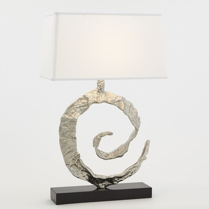Swirl Lamp, Nickel/Black