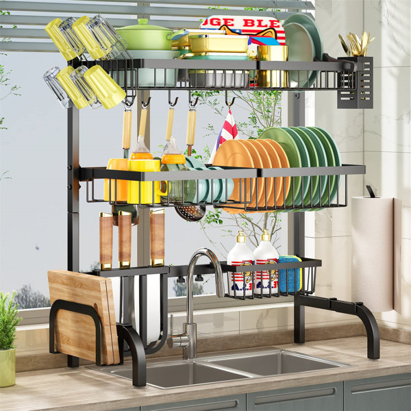 Ebern Designs Robinto Two Tier Dish Rack | Wayfair.co.uk