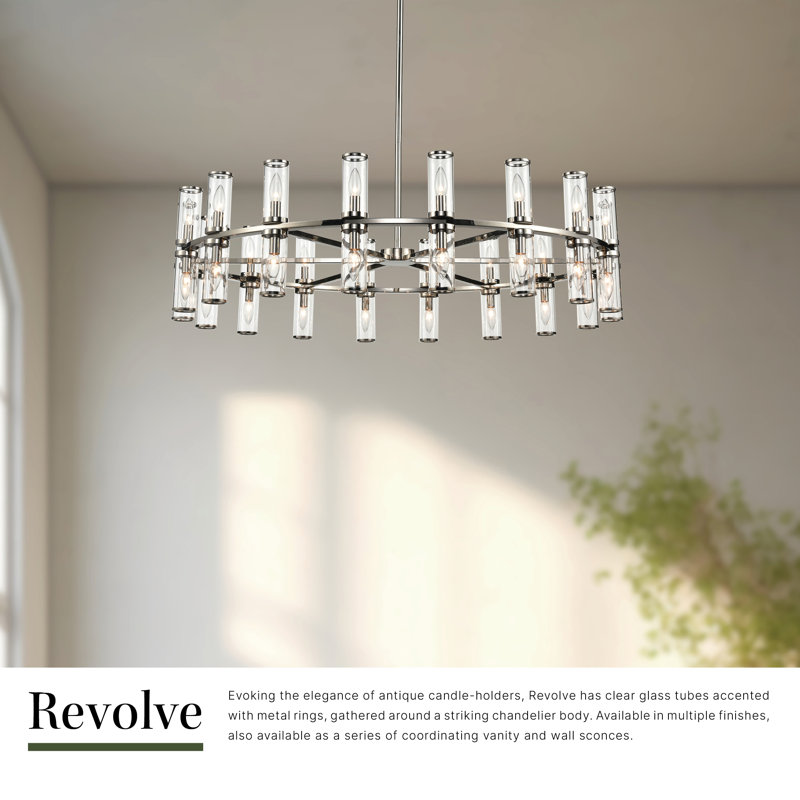 Revolve 36 - Light Chandelier, Urban Bronze