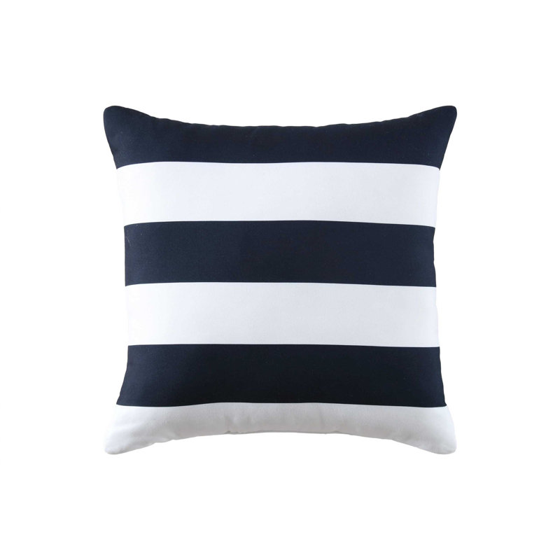 Nautica Sailor Stripe Blue Throw Pillow, Sailor Stripe Blue, Square 18"