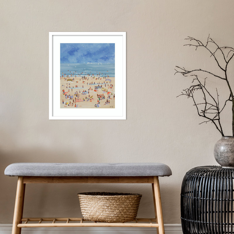 «Judy Joel Beach», impression encadrée sur papier par Judy Joel, Blanc, H 21 po x l 19 po x P 1 po