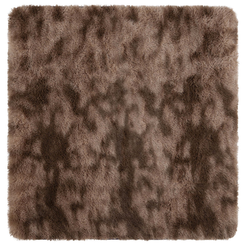 Zweig Shag Performance Abstract Rug, Square 4'