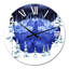 Panorama avec sapins recouverts de neige sur un ciel bleu - horloge murale traditionnelle-1365006147