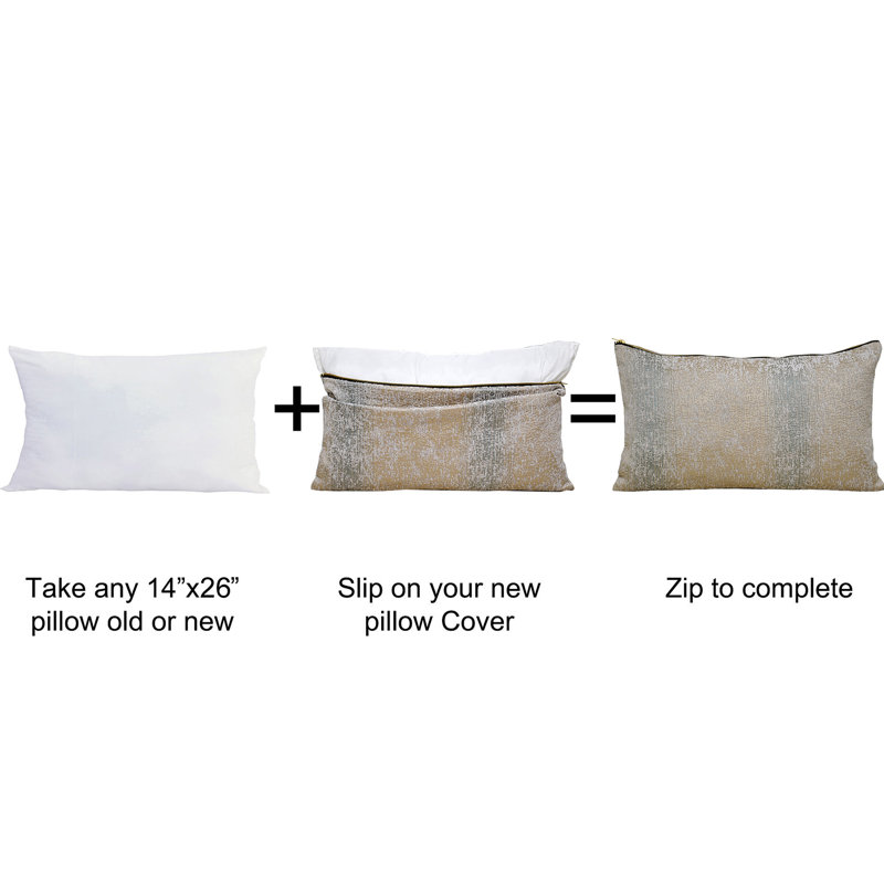 Rectangular Lumbar Cushion Cover, Taupe/Khaki