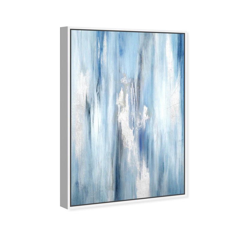 «Abstract Waterfall», reproduction d'art, H 15 po x l 10 po x P 1,5 po, Cadre blanc