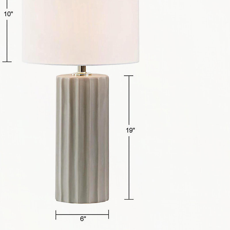 Ribbed Ceramic Table Lamp