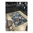 Blue Leaf Washable Cotton Multicolored Decorative Rug-1263335717