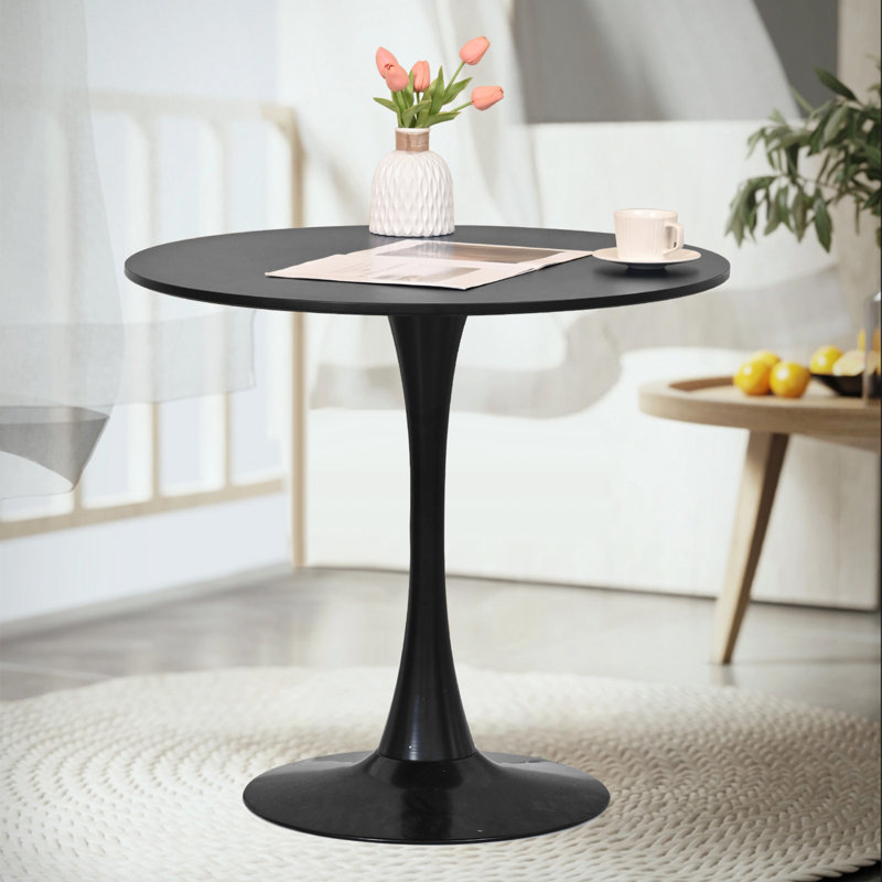 Round Dining Table Sets with 2 chairs, Black/Black, Black