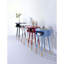 Table d'appoint ronde Sonria, finition blanche et naturelle