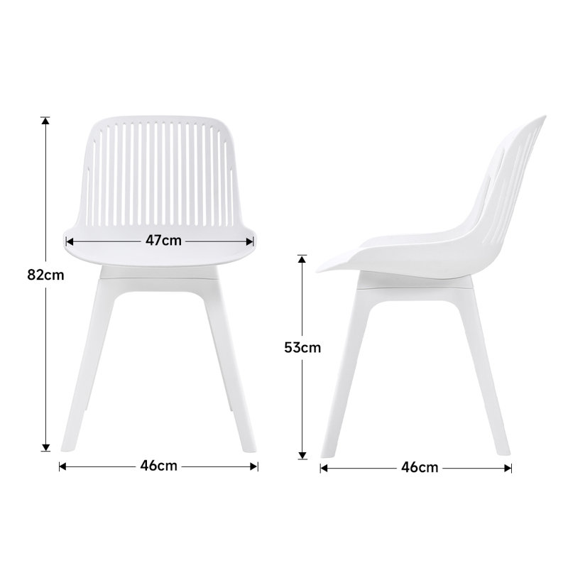 53cm H Upholstered Back Side Chair in White