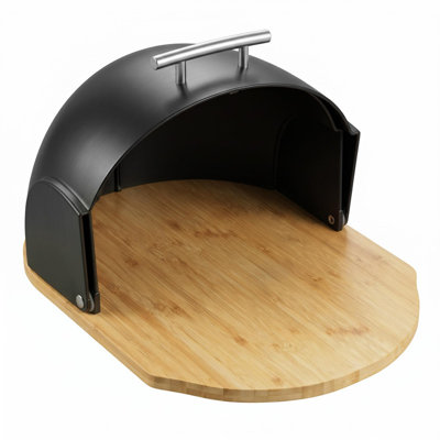 Boîte à pain en bambou avec base en plastique ventilé pour le rangement de la cuisine