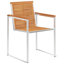 6 - Person Wood Patio Dining Set with Rectangular Table-405616948