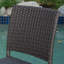 Ensemble de 2 tabourets de bar 29 po en rotin PE sans accoudoirs, brun foncé, confortables et durables-134643939