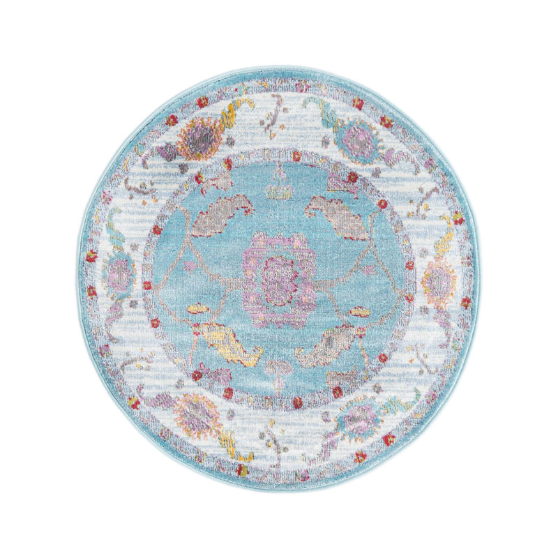 Paragon Floral Indoor Rug, Round 3'3"