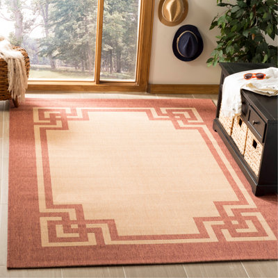 Tapis beige / terre cuite Deco
