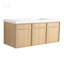 Meuble-lavabo mural 48 po avec lavabo en résine, 3 portes à fermeture douce, contreplaqué (KD-PACKING)