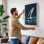 Whale Breaches Coastal - Wrapped Canvas-218834816-218834823