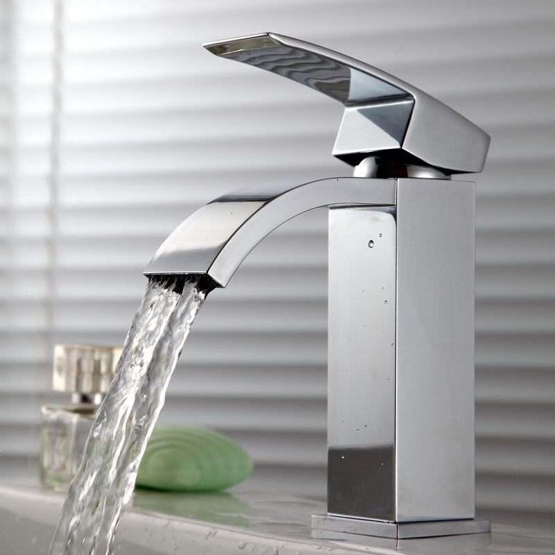 Robinet de salle de bain à un trou, Chrome