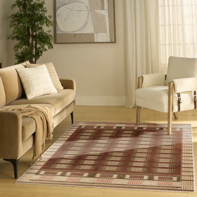 Tapis d'intérieur rouille Marilo, Rectangle 5 pi x 7 pi