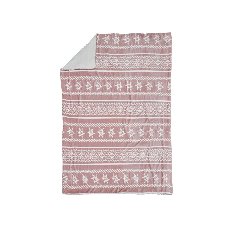 Kaulton Hand Woven Throw Blanket, Pink