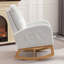 Chaise berçante d'appoint à haut dossier avec repose-pieds pour chambre à coucher et espace de vie-269074020