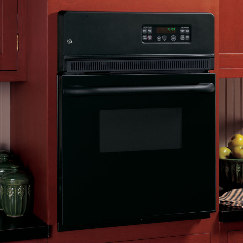 24" Self Cleaning  Electric Single Wall Oven, Black