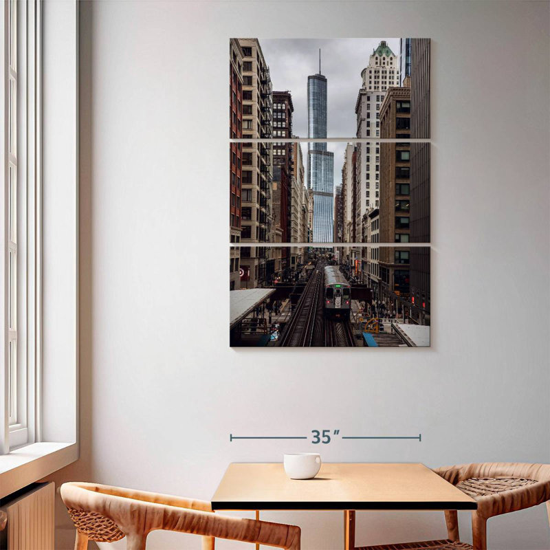 Nicci Chicago Train Ride, 65" H x 42" W