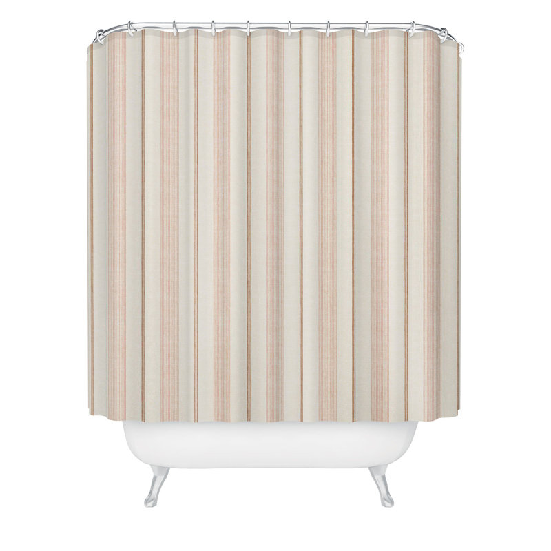 Rideau de douche Little Arrow Design Co, Rayure rose