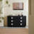 French Black Floor Standing Buffet Table