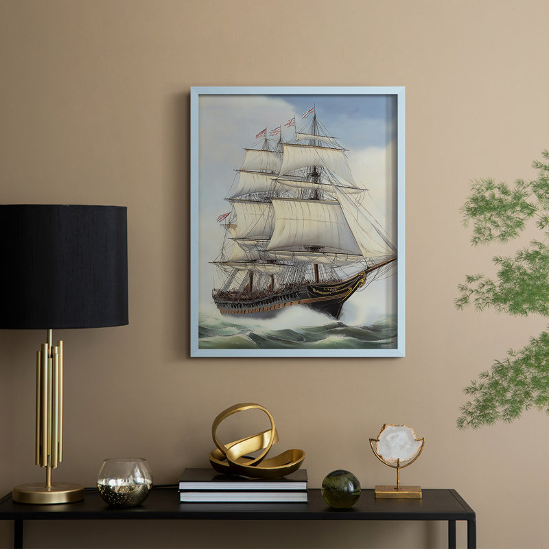 «NAUTICAL Series Lxxix», Bleu, H 11 po x l 9 po