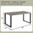 Naresa Rectangular Metal Outdoor Dining Table , 58'' in. W 28'' in. D-2031360784