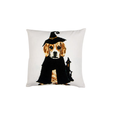 Cape Puppy Puppy Cotton Throw Pillow