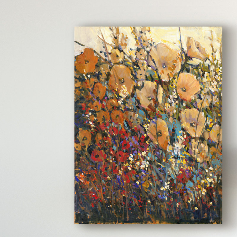 'Bright and Bold Flowers I' Graphic Art Print on Wrapped Canvas, 32" H x 24" W x 2" D