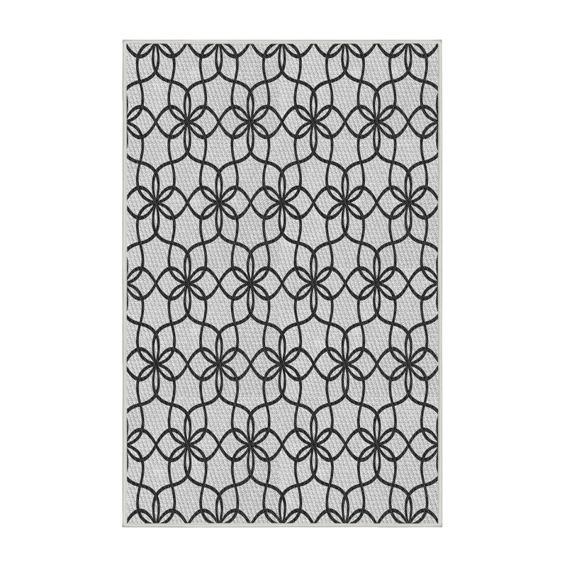 Geometric Indoor Rug, Rectangle 5' x 7'