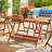 54.5'' x 27.5'' Patio Dining Table w/ Teak Painting 2'' Umbrella Hole for Balcony