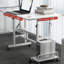 Bureau pour travailler debout mobile à hauteur ajustable - Table d'ordinateur compacte à 2 niveaux pour bureau à domicile, bureau, dortoir, tapis roulant sous le bureau, perchoir ergonomique jusqu'au bureau debout, roulettes verrouillables - noyer foncé-635442467