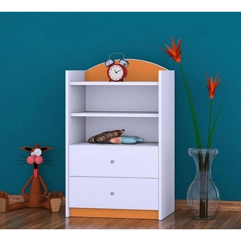 Hallie 96cm H Kids Cube, Orange, 92cm H x 60cm W x 34cm D