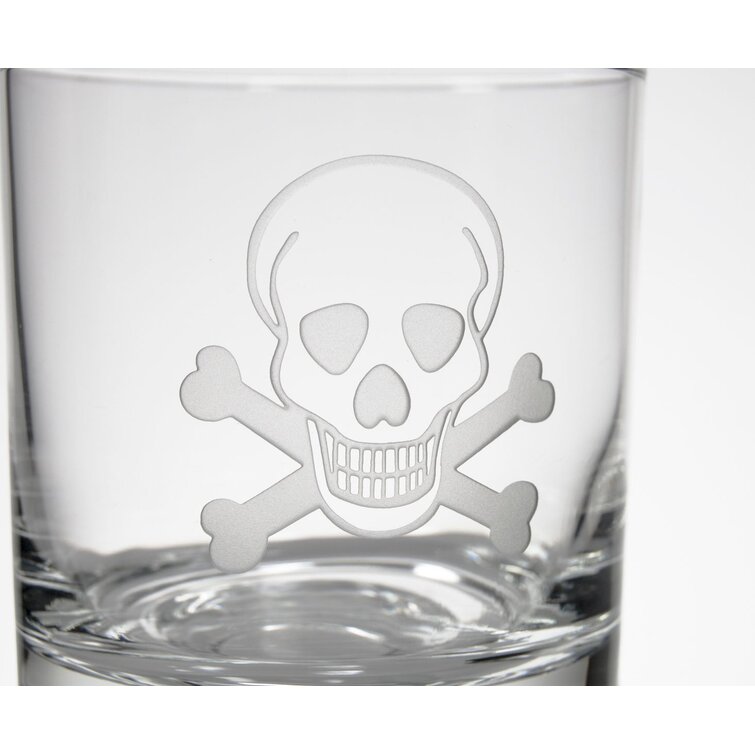 Rolf Glass Skull & Bones Martini Glasses - Single Glass