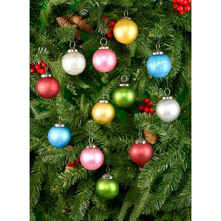 Glass Christmas ornaments matte white gold black glitter decor 150