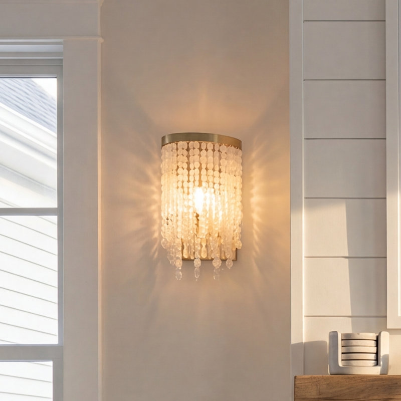 Elsie 1-Light Wall Sconce in Warm Brass by Breegan Jane