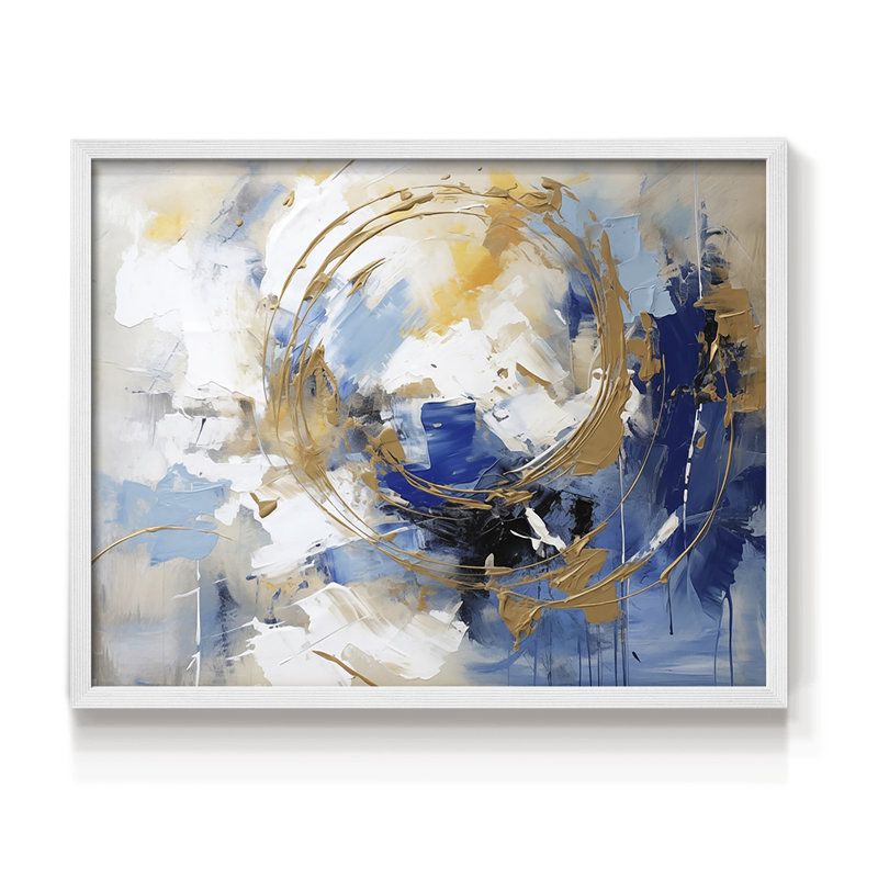 Série abstraite - CLVII - Reproduction encadrée - Restickable, H 22 po x l 28 po, Blanc