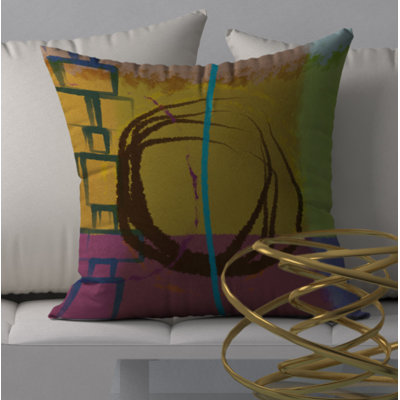 Abstract Reversible Throw Pillow