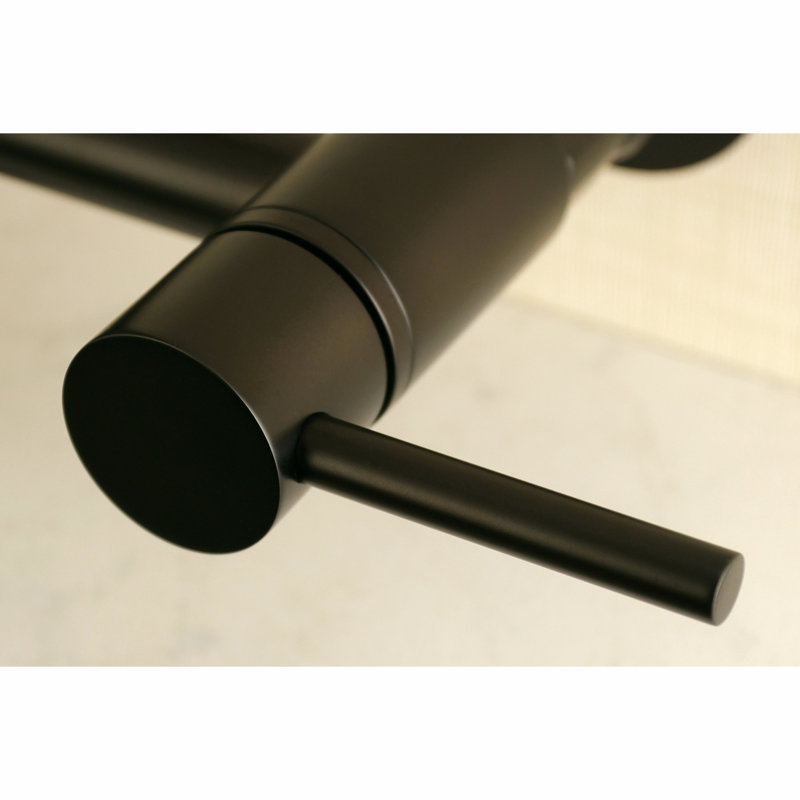 Kingston Brass Concord Double-Handle 2-Hole Wall-Mount Bridge Kitchen Faucet, Oil Rubbed Bronze