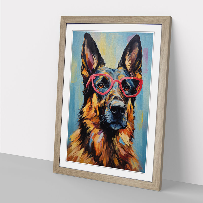Single Picture Frame Print on Wood, 34cm H x 25cm W, Oak Framed