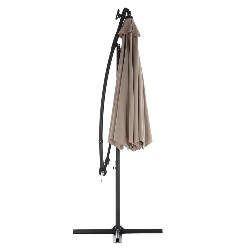 Parasol suspendu solaire 10 pi, tissu respirant imperméable à l'eau solaire kaki, Kaki