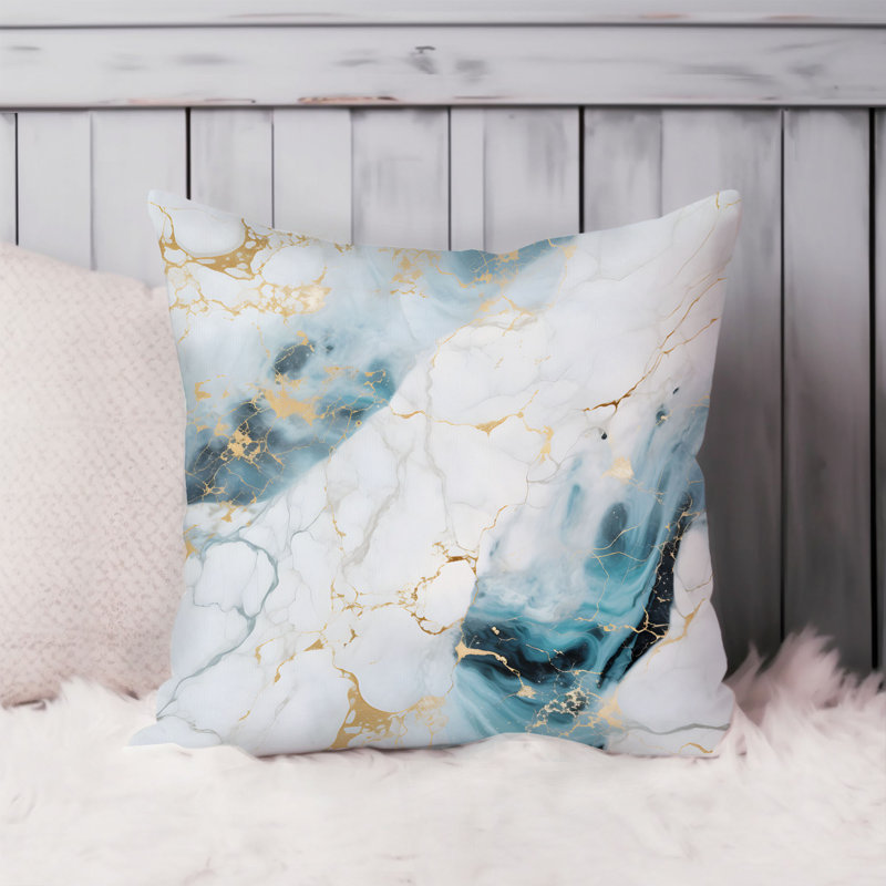 Abstract Marble Geode Pattern Agate XI Modern Throw Pillow Cover, 20x20