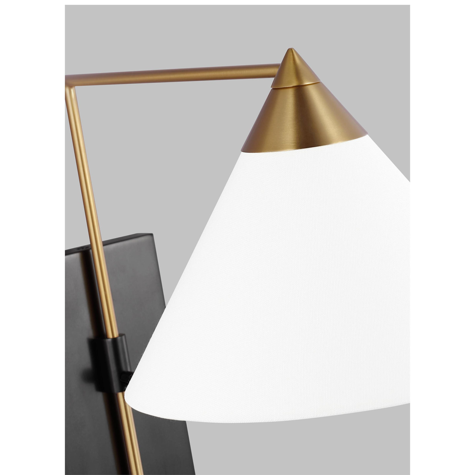 Raze Single Light Adjustable Wallchiere, Burnished Brass/Deep Bronze